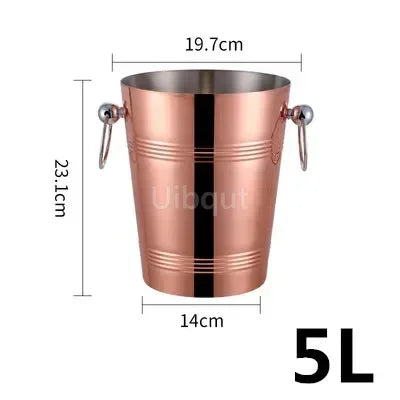 cuve vin acier inoxydable poignées vin whisky champagne seau glace