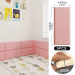 panneaux muraux autocollants 3d quadrillés modernes blanc gris rose noir