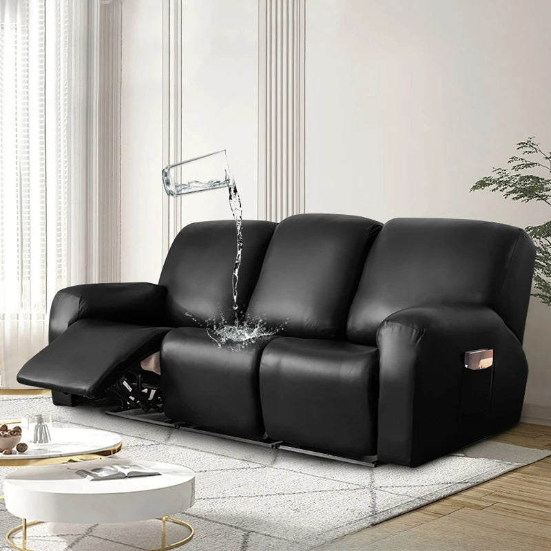canapé relax housse simili cuir noir marron gris moderne lavable machine simple printemps été