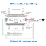 bande led blanc lisse moderne clips 32 canaux pirm capteurs pir oled display 768w