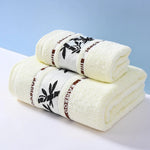 serviettes bambou vert blanc absorbantes douces moderne toilette
