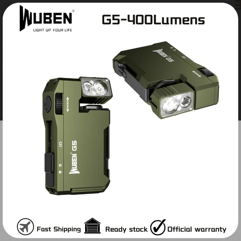 lampe torche vert olive rechargeable led moderne robuste batterie intégrée matière texturée prise main