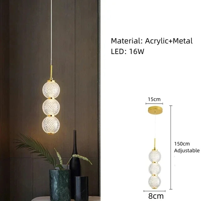 suspension lumineuse pendentif géométriques blanc doré moderne or adjustable chambre salon