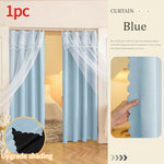 Image d'un élégant rideau bleu, un traitement de fenêtre parfait pour apporter une touche de douceur et de sophistication à votre intérieur. Le tissu de haute qualité offre une sensation de luxe tout en assurant une intimité optimale. Le design de ce rideau complète idéalement n'importe quelle décoration intérieure, tout en permettant un contrôle efficace de la lumière du jour.