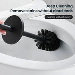 brosse wc murale acier inoxydable noir moderne adhésif poignée bristles