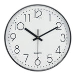 horloge murale moderne quartz aiguille cadran blanc cadre doré numeros 3d relief 10 12