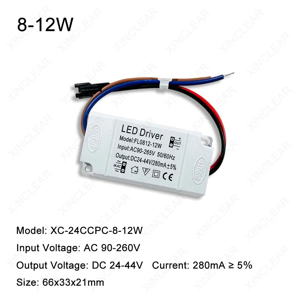 driver led 3w 12w 18w 24w adhésif câbles blanc moderne certification fcc