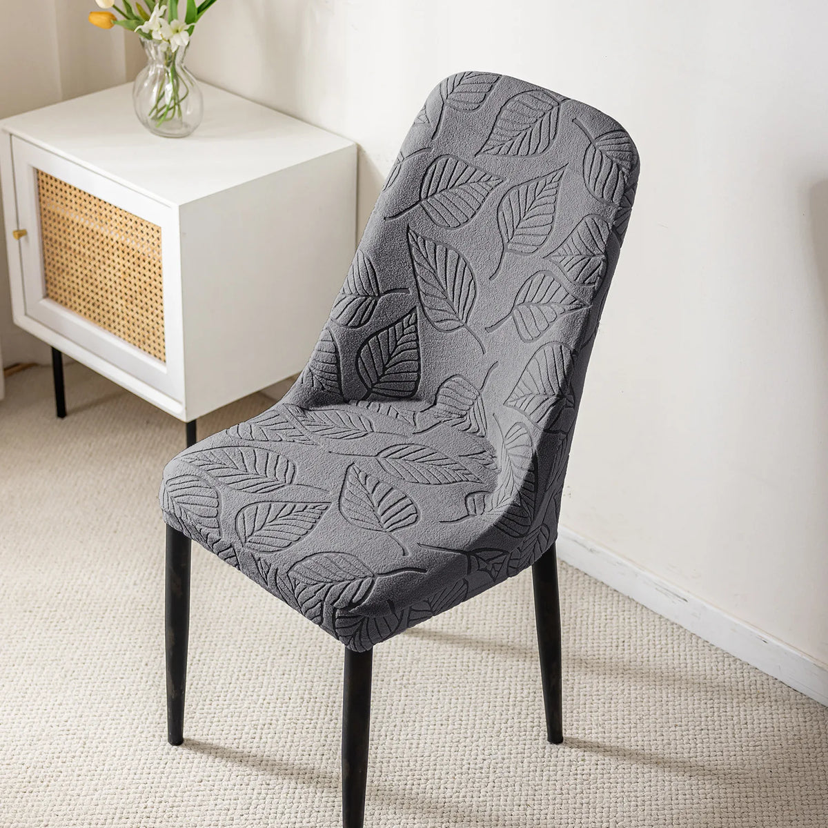 housse chaise tissu carreaux blanc gris moderne adhésif polyestre extérieur adaptable diverse utilisation