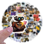 stickers disney multicolores dessins animés robots coeurs paysages spatiaux adhésifs collection enfants portable téléphone