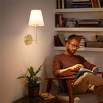 applique murale led rechargeable sans fil rgb télécommande moderne minimaliste argentée blanche simple lisse