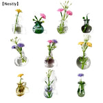 vases verre transparents couleurs variées moderne minimaliste adhésif papier autocollant notes photos