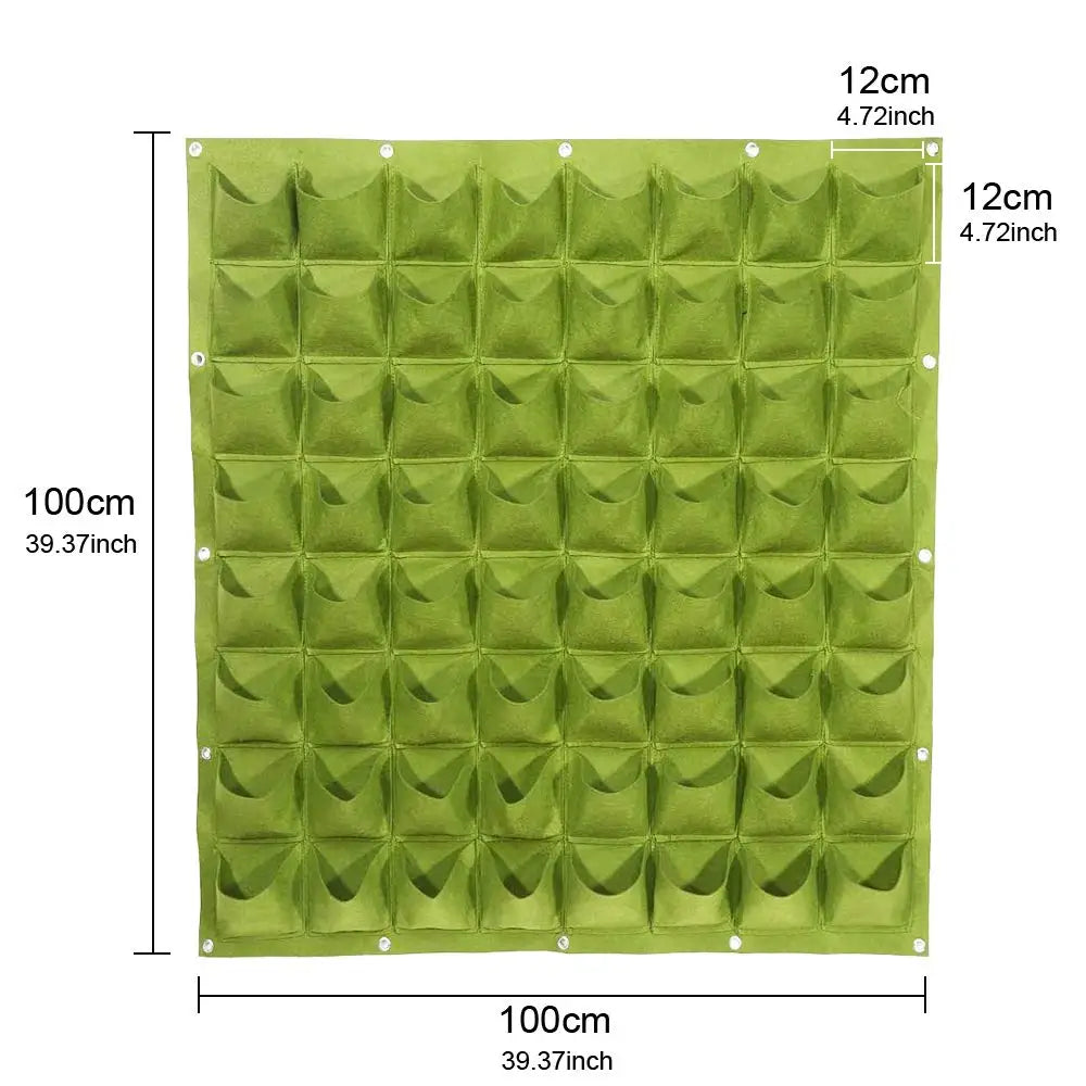 sacs culture plantes mur vert moderne 50x100cm 49 poches