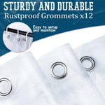 rideau douche transparent moderne rayures verticales aimants opacité 120x180cm