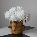 fleurs artificielles chrysanthèmes soie rouge rose bleu blanc jaune décoration intérieure mariage anniversaire minimaliste
