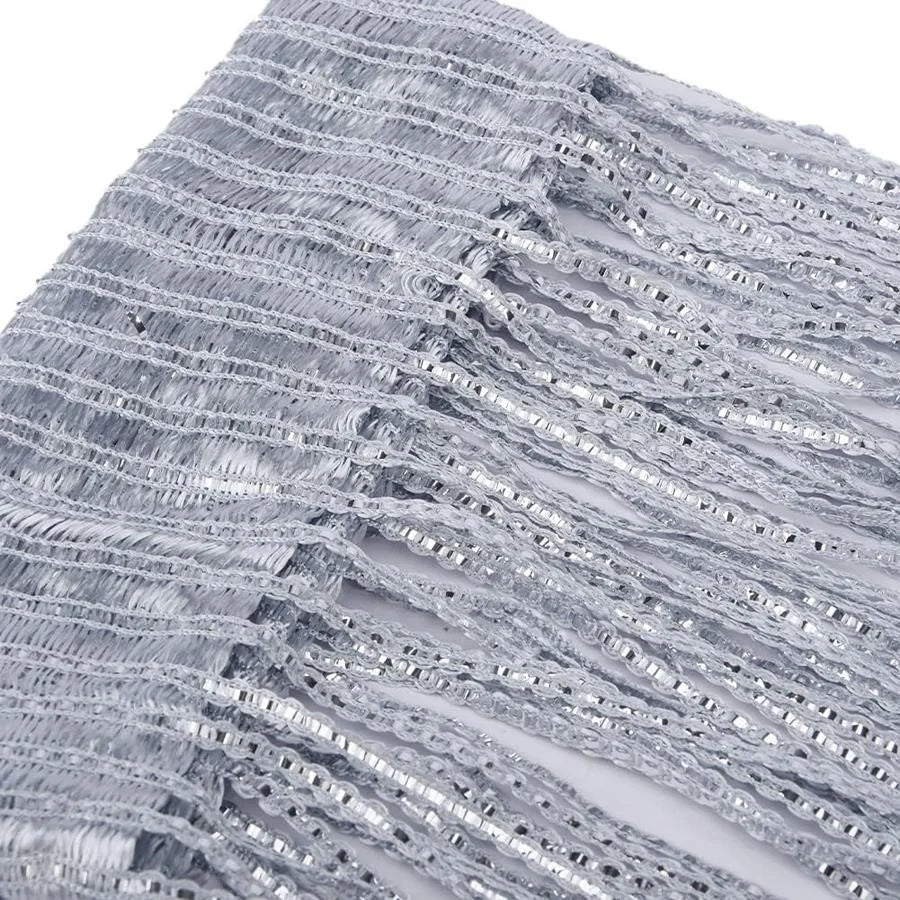 rideau doré strass argenté moderne élégant salon polyester 200x100cm