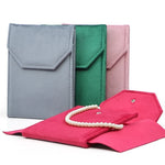 sac rangement bijoux velours turquoise vert rose gris bleu classique portable multifonction