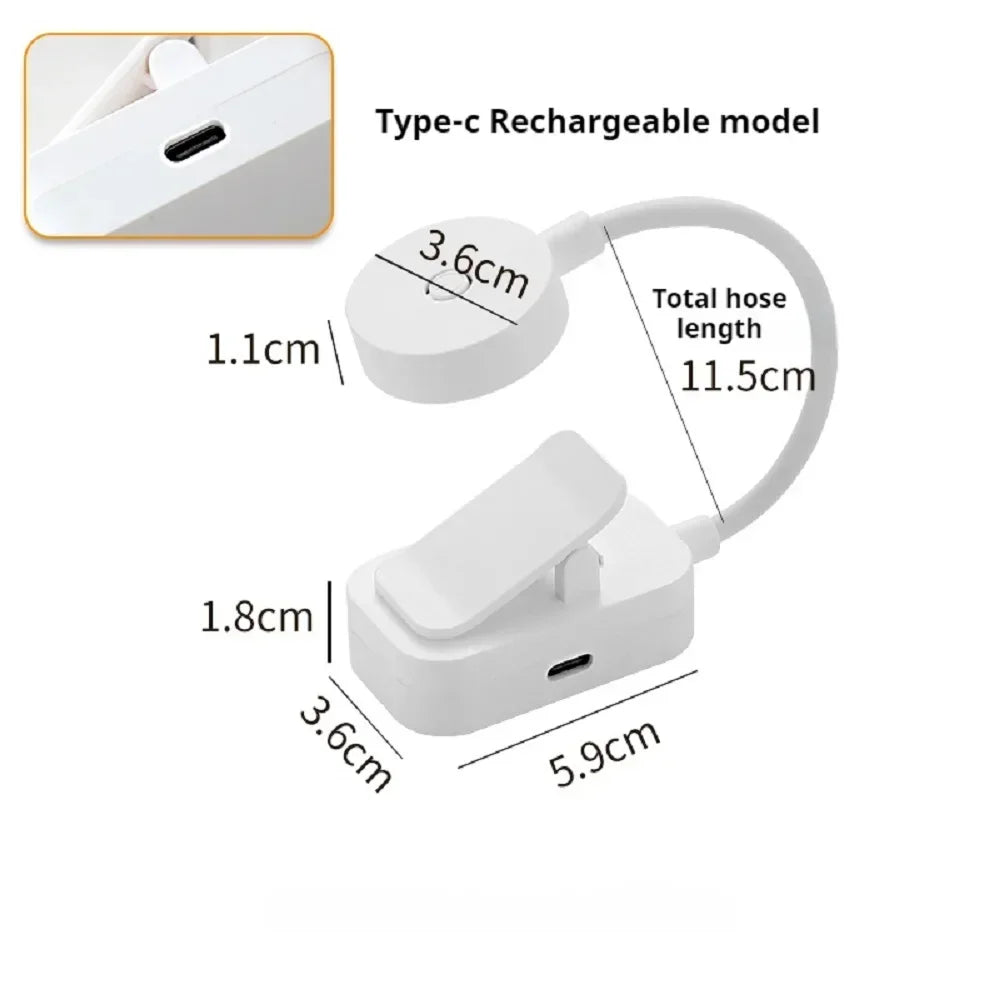lampe lecture led rechargeable clip portable mode couleur blanc moderne compact usb charge