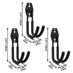 crochet mural acier noir support rangement outils garage vélo escabeau fixation vis