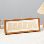 Cadre photo triptyque bois massif 6 grilles blanc