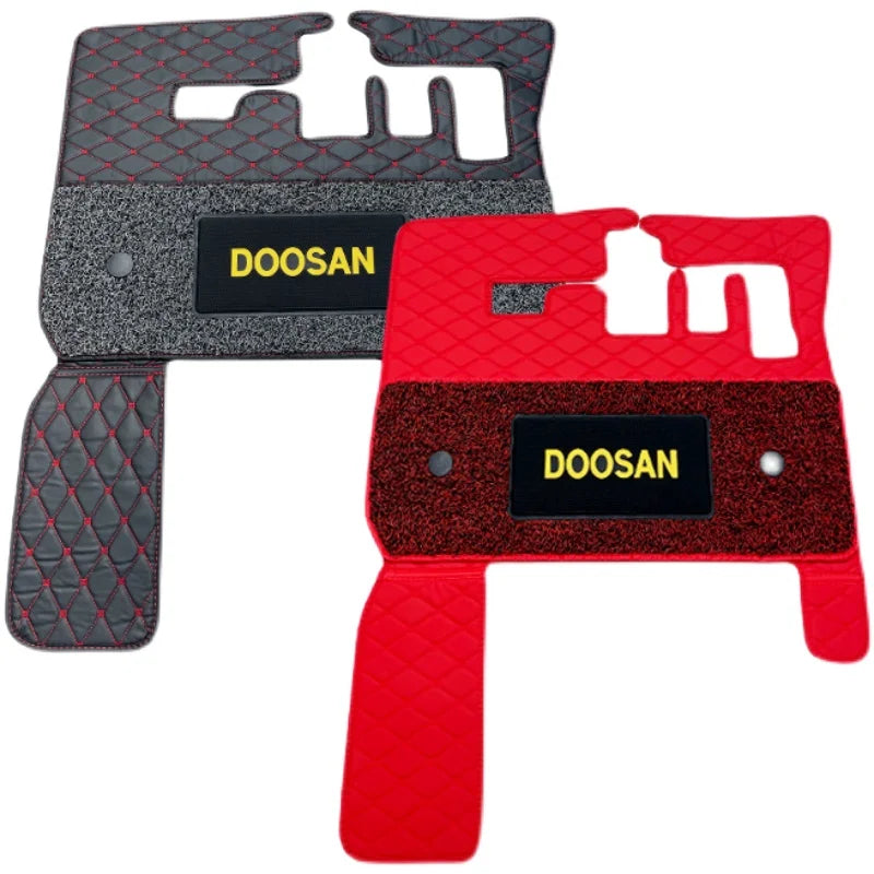 porte clés doosan noir rouge points modernes logo jaune