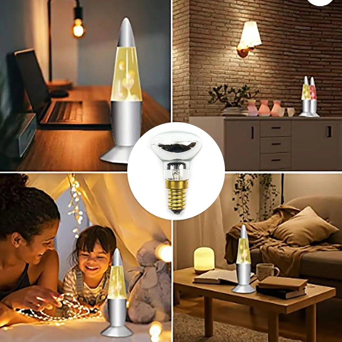ampoule incandescence argentée dorée base E17 classique brillante opaques chambre coucher 30W 120V