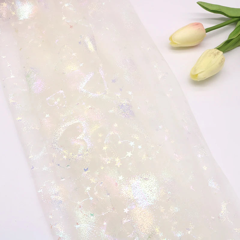 tulle rouge étoiles paillettes tulle violet coeurs nylon transparent décoratif 150cm événement mariage anniversaire