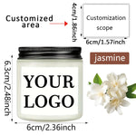 bougie parfumée cire soja blanc aromathérapie simple minimaliste bocal transparent étiquette opaque
