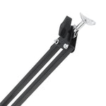support articulé microphone lampe métal noir industriel fixations vis utilitaire
