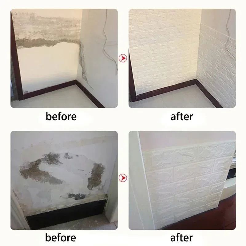 papier peint brique imitation adhésif moderne opalescent salon chambre résistant humidité