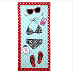 serviette plage microfibre rapide absorption multicolore motifs été noël drapeaux palmiers