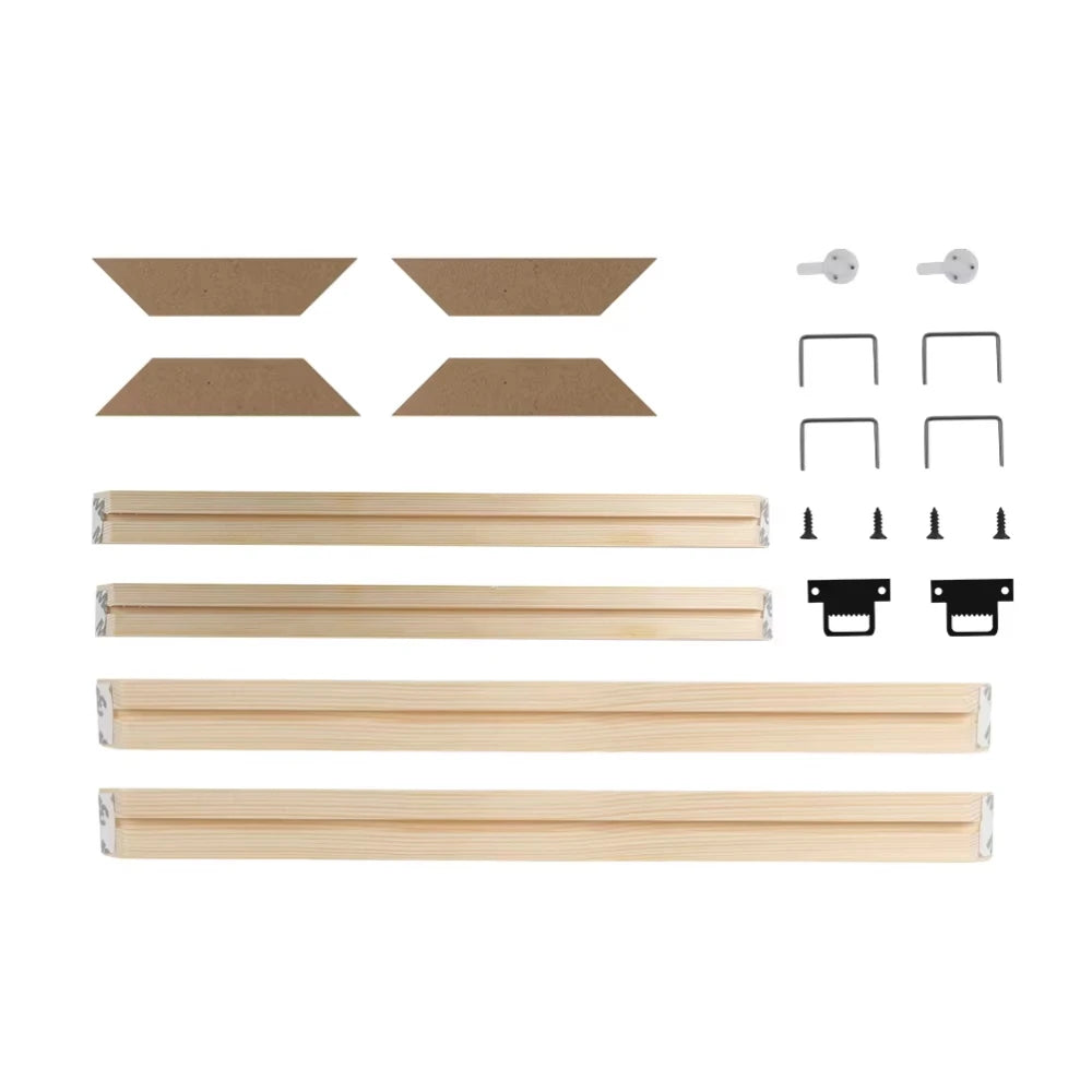 cadre photo bois assemblage moderne rectangle table mur décoration affiche impression toile