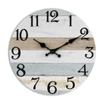 horloge murale bois vintage rustique sans tic tac analogique salon décoration chambre números