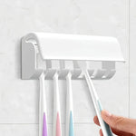 rangement mural brosses dents blanc moderne minimaliste adhésif lisse mat 5cm 12.9cm 3cm