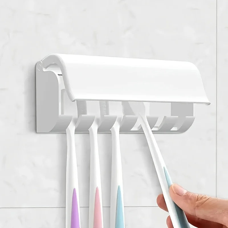 rangement mural brosses dents blanc moderne minimaliste adhésif lisse mat 5cm 12.9cm 3cm