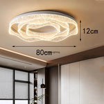 plafonnier led moderne blanc noir texture cristaux éclairage intérieur salon chambre coucher