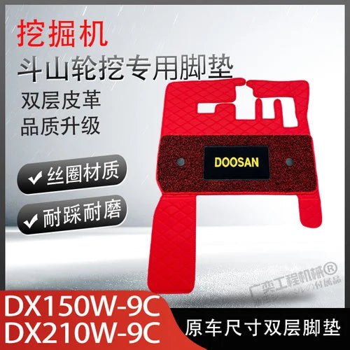 porte clés doosan noir rouge points modernes logo jaune