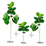 Plante artificielle ficus grande feuilles vert moderne décoration extérieure intérieure 100cm 150cm