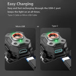 lampe frontale noire rechargeable led ceinture ajustable mode moderne usb câble pêche camping
