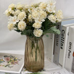 bouquets fleurs artificielles soie blanc rose jaune rouge intérieur mariage deco chambre