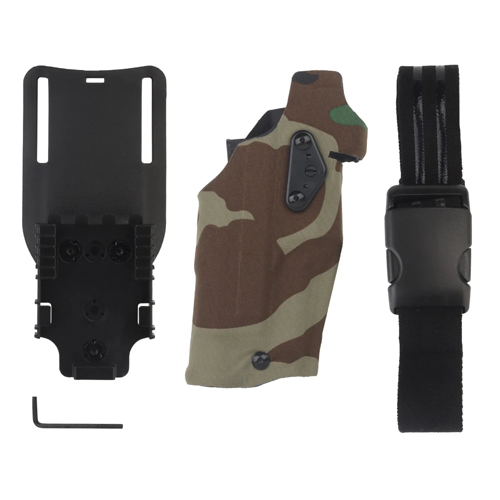 holster glock 17 19 lampe torch multicam camouflage noir mat vert ranger
