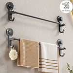 porte serviettes mural noir suction moderne salle bain hang towels adhésif