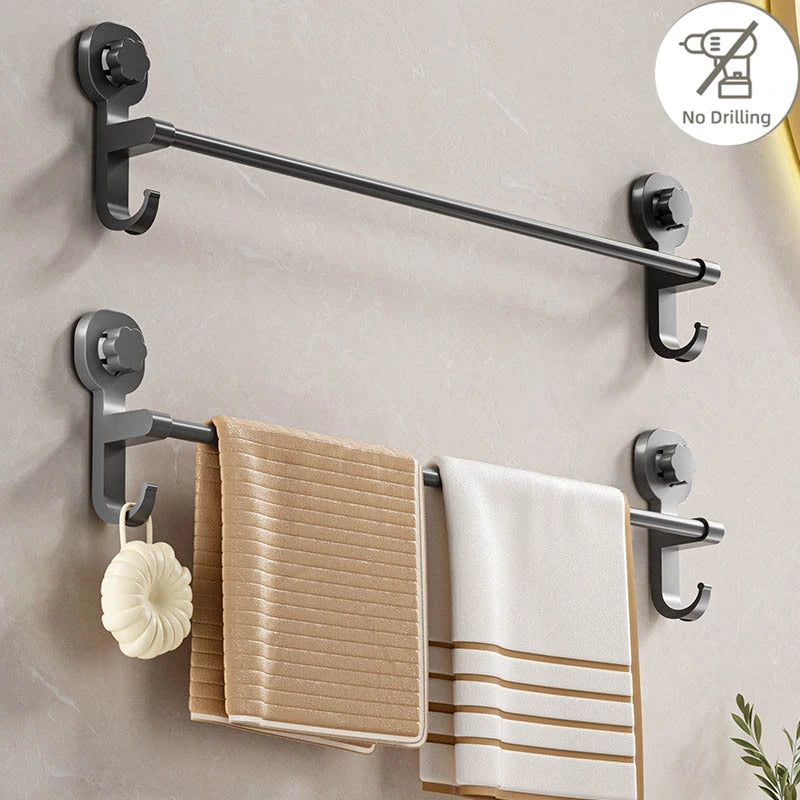 porte serviettes mural noir suction moderne salle bain hang towels adhésif