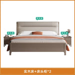 lit moderne bois beige gris orange tissu plissé oreiller couverture draps tapis