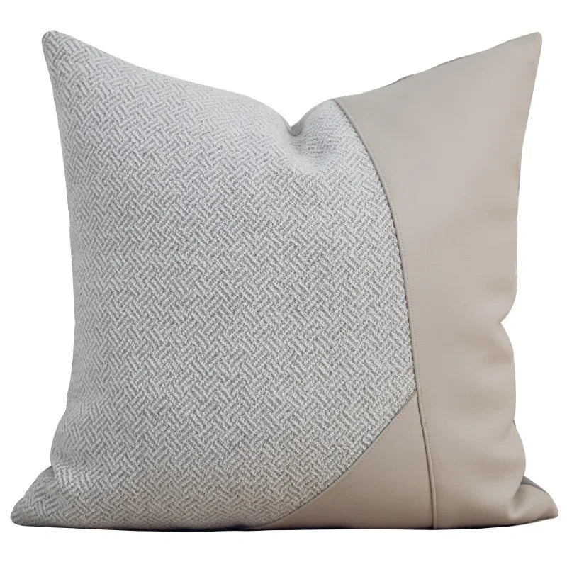 housse coussin carré orange motif géométrique moderne adhésif décoration intérieur