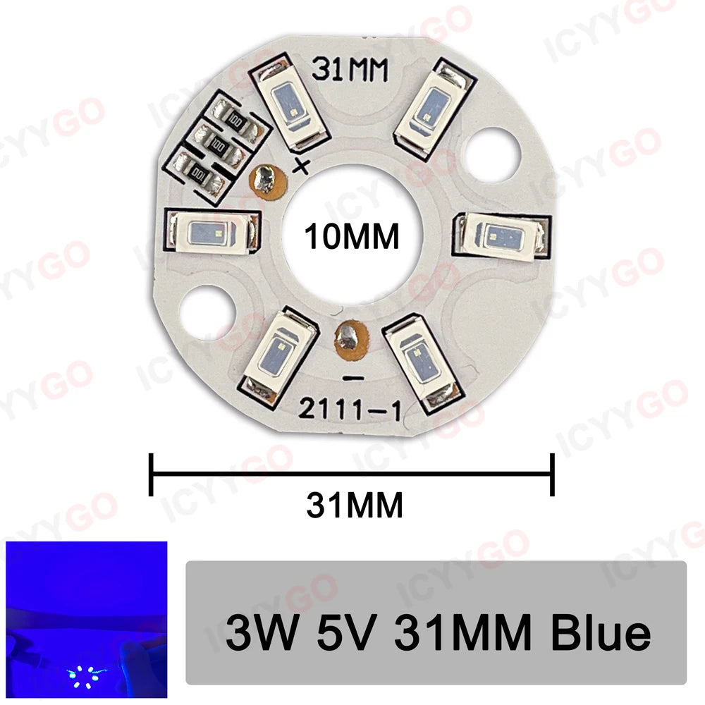 plaque led moderne 31mm blanc violet rouge vert led intégrées circulaire opacity