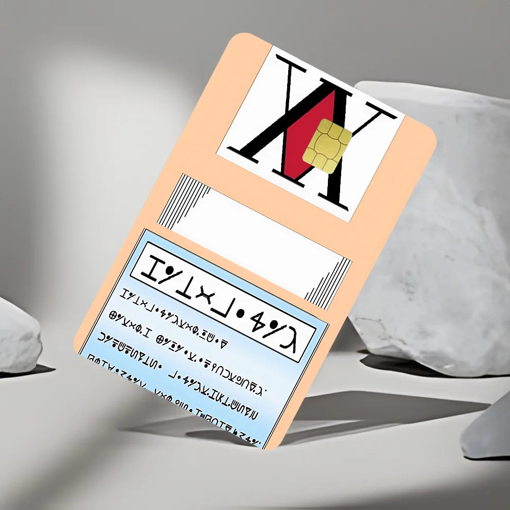cartes sim personnalisées logo xx diamant rouge adhésif bar code texte japonais moderne graphique