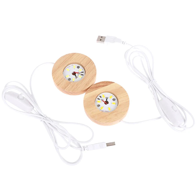 lampes led usb bois minimaliste moderne interrupteur câble blanc lumière jaune orange