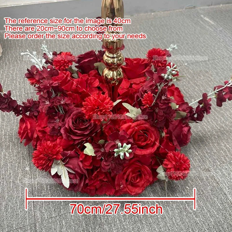 Décoration murale arche fleurs artificielles rouge moderne mariage anniversaire événementiauxextérieur