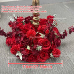 Décoration murale arche fleurs artificielles rouge moderne mariage anniversaire événementiauxextérieur