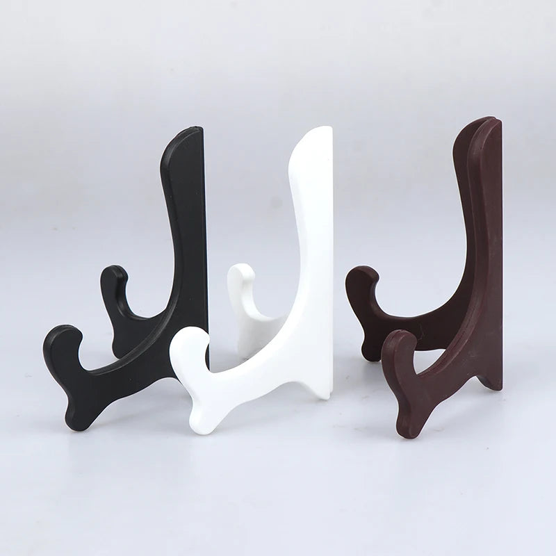 présentoir photo pliable rangement assiettes blanc noir marron minimaliste épuré imperméable plastique articulé
